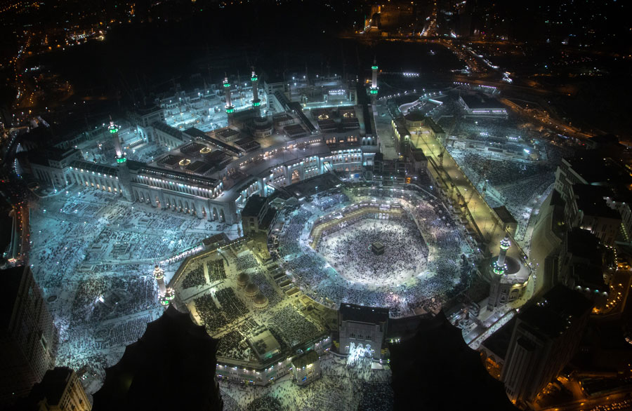 The new Masjid al-Haram is built by the British